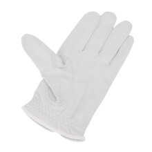 Linkshändiger Lammfellhandschuh M - Ganzfinger Natur