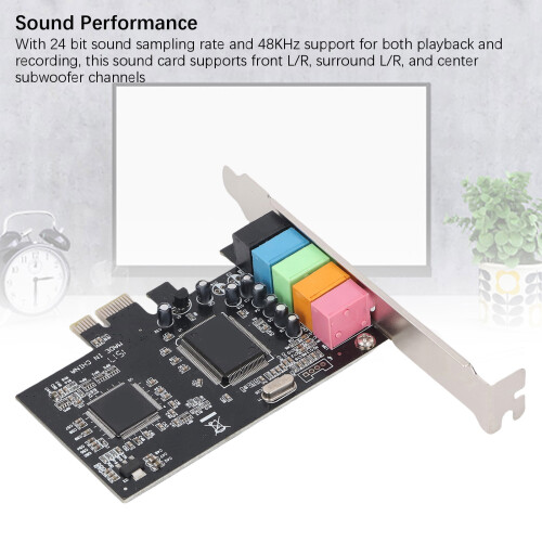 PCIe Sound Card 5.1 Internal Stereo Adapter for Desktop PC 2