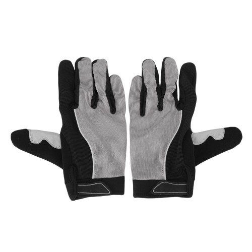 Vollfinger-Fahrradhandschuhe XL grau, Touchscreen 1