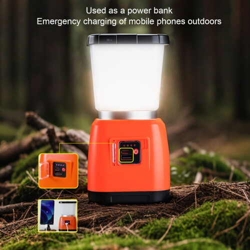 Wiederaufladbare Campinglaterne 6000mAh 28-LED Orange 2