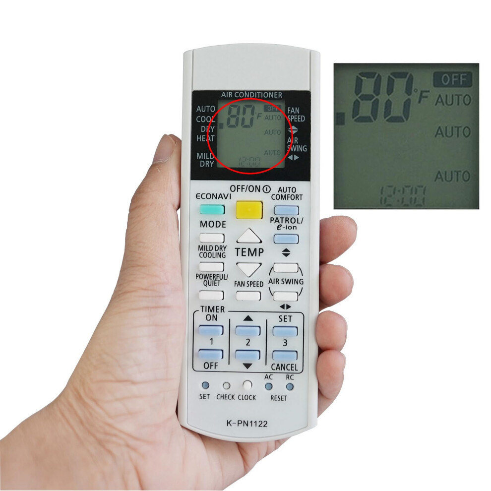 A75c3576 Universal Replacement Remote For Panasonic Air Conditioner With Celsius And Fahrenheit Display 9187378065884