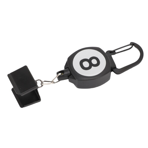 ABS Billiard Chalk Holder with Retractable Rope, Portable Pool Accessory