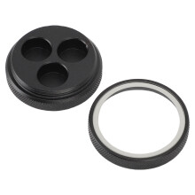 Aluminium-Cue-Tip-Aufbewahrungsbox 3-Loch, tragbarer Billardbehälter, schwarz