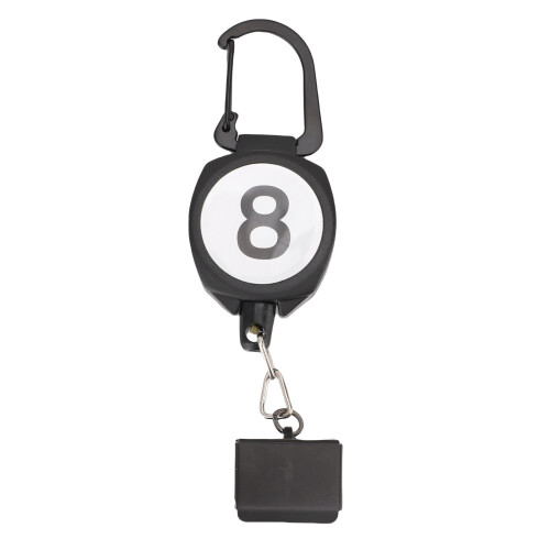 ABS Billiard Chalk Holder with Retractable Rope, Portable Pool Accessory 1