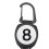 Hex-ABS Billardkreidehalter, ausziehbares Seil 10