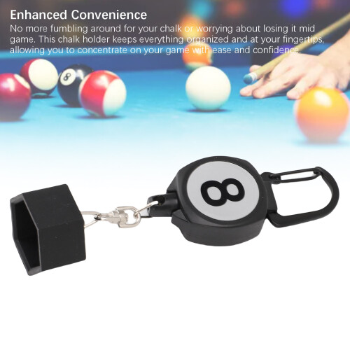 Hex-ABS Billardkreidehalter, ausziehbares Seil 2
