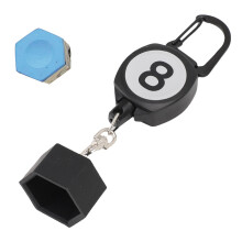 Hex-ABS Billardkreidehalter, ausziehbares Seil