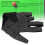 Linke Hand Pool-Handschuh 5-Finger elastisches Nylon grau 5