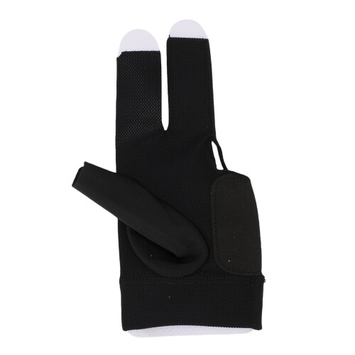 Linke Hand Poolhandschuh 3-Finger Nylon schwarz 1