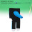 Linke Hand 3-Finger-Nylon-Pool-Handschuh, elastisch, blau 6