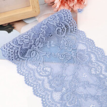 Elasticity Lace Ribbon 15 Cm X 2 M Blue, Stretch Lace Trim For Sewing, Lingerie, Wedding Dress