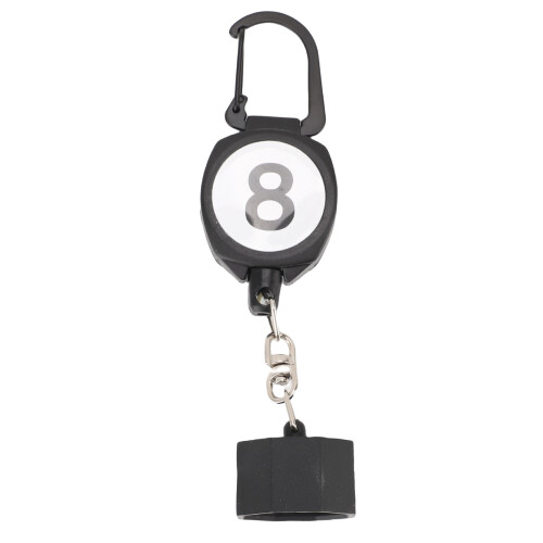 ABS Billiard Chalk Holder with Retractable Rope, Octagonal, Portable 1
