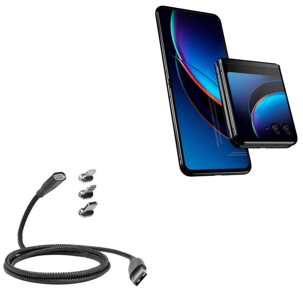 100W Magnetic Usb C Fast Charging Cable For Motorola Razr+ With Micro Usb And Multidevice Support 9094768191040