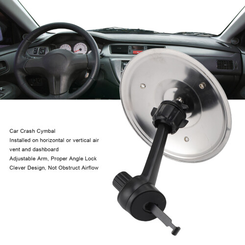 Car Crash Cymbal with Adjustable Arm Silver for Air Vent Dashboard 2