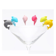 Wine Glass Charms Colorful Silicone Drink Markers Prevent MixUps for Party Wedding 1 Set