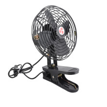 8-Zoll schwarzer Clip-On Auto-Lüfter DC12V Zigarettenanzünder