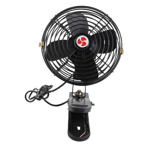 8-Zoll schwarzer Clip-On Auto-Lüfter DC12V Zigarettenanzünder 1