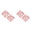 4Pièces Autocollants Bébé Rose PVC Pour Auto 4