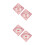 4Pièces Autocollants Bébé Rose PVC Pour Auto 3
