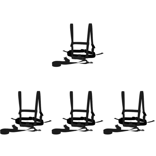 4Pièces Ski Enfant Noir Réglable Pour Équilibre 1