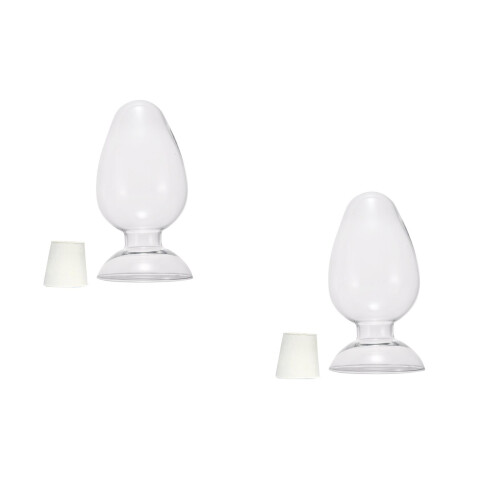 2 Pièces Bouteilles Échantillons En Verre Coniques Bouchons 2