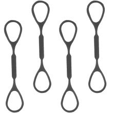 4Pièces Anneaux Silicone Noir Trompette Stops Glissement Résistants