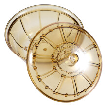 assiette nordique bol couvercle de rangement portable (or)