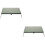 2Pièces Table Camping Pliable Acier Vert Olive Extérieur 8