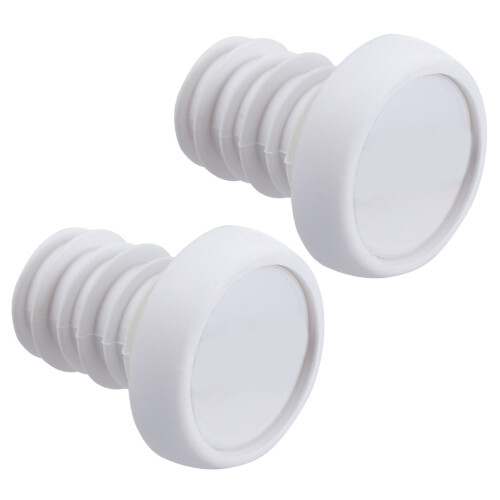 1Paire Embouts Guidon Blancs Polyuréthane Résistant