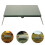 2Pièces Table Camping Pliable Acier Vert Olive Extérieur 11