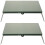 2Pièces Table Camping Pliable Acier Vert Olive Extérieur 7