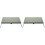 2Pièces Table Camping Pliable Acier Vert Olive Extérieur 4
