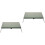 2Pièces Table Camping Pliable Acier Vert Olive Extérieur 6