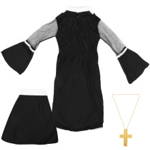 1Set Nonnen Outfit Vrouwen Stof Halloween Verkleedkleding
