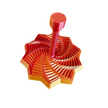 (Rotes Gold, 17cm) 3D-gedrucktes Sterns pielzeug mit Griff