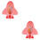 2Pièces Thermomètres Bain Rose PP Cartoon Facile Lecture 8