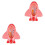 2Pièces Thermomètres Bain Rose PP Cartoon Facile Lecture 5