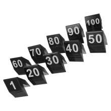 100 panneaux acryliques numérotés 1-100 forme V
