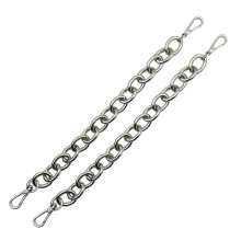 4 Pcs 30cm Antique Iron Chain Strap Handle For Handbag Luggage Silver