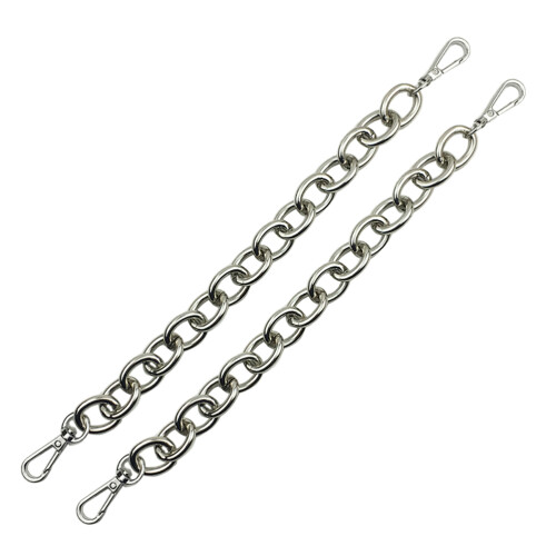 4 Pcs 30cm Antique Iron Chain Strap Handle For Handbag Luggage Silver
