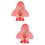 2Pièces Thermomètres Bain Rose PP Cartoon Facile Lecture 9