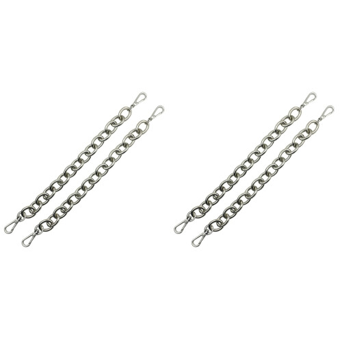 4 Pcs 30cm Antique Iron Chain Strap Handle For Handbag Luggage Silver 1