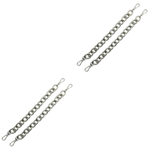 4 Pcs 30cm Antique Iron Chain Strap Handle For Handbag Luggage Silver 2