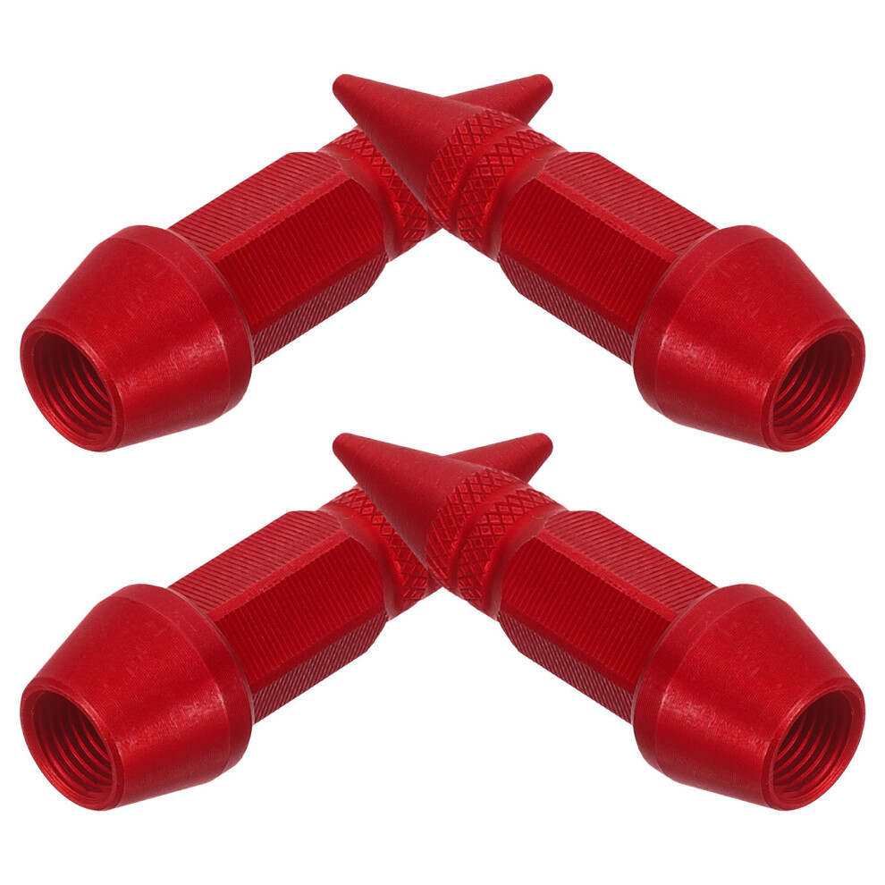 20Pcs Aluminum Valve Stem Caps Universal Auto Tire Valve Covers Red 3613322677095