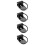4pcs Equipment Rack Acrylic Monitor 10