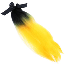 3Pcs Mohawk Helmet Braid Decal Black Yellow Motorbike Helmet Accessory