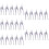 25Pcs White Decorative Dog Tail Hooks Wall Mounted Key Coat Hat Hanger 11