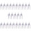 25Pcs White Decorative Dog Tail Hooks Wall Mounted Key Coat Hat Hanger 8