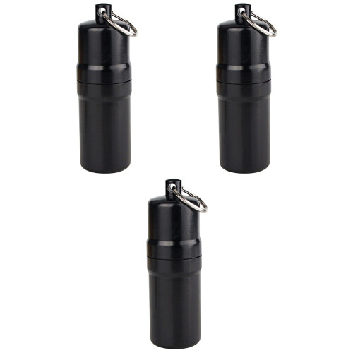 3 Pcs Metal Case For Men Outdoor Use Black 2