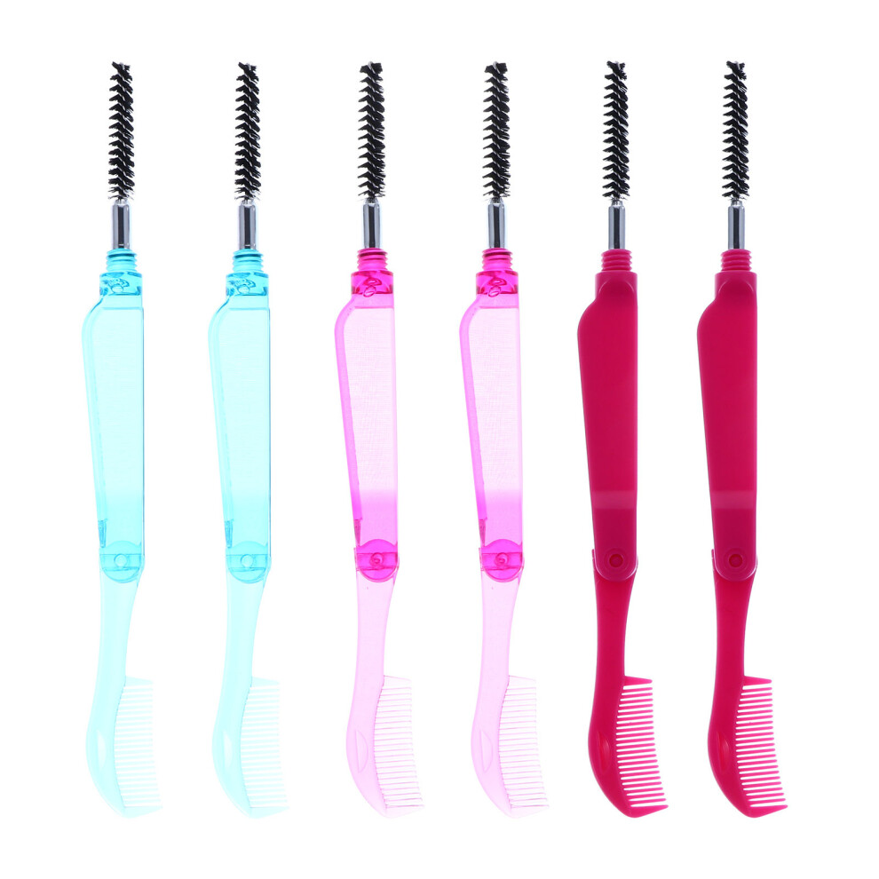 Happyyami 18Pcs Eyebrow Comb Lash Separator Folding Brush Assorted Color Makeup